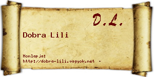 Dobra Lili névjegykártya